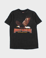 Vintage 1989 Harley Davidson Milwaukee Engine Plant Tour Single Stitch Hanes Beefy Crewneck T-Shirt - L