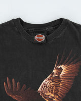 Vintage 1989 Harley Davidson Milwaukee Engine Plant Tour Single Stitch Hanes Beefy Crewneck T-Shirt - L