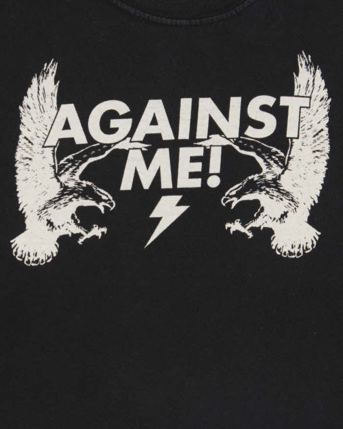 Vintage 2008 Against Me Punk Rock Band Tour Heavyweight Crewneck T-Shirt - L