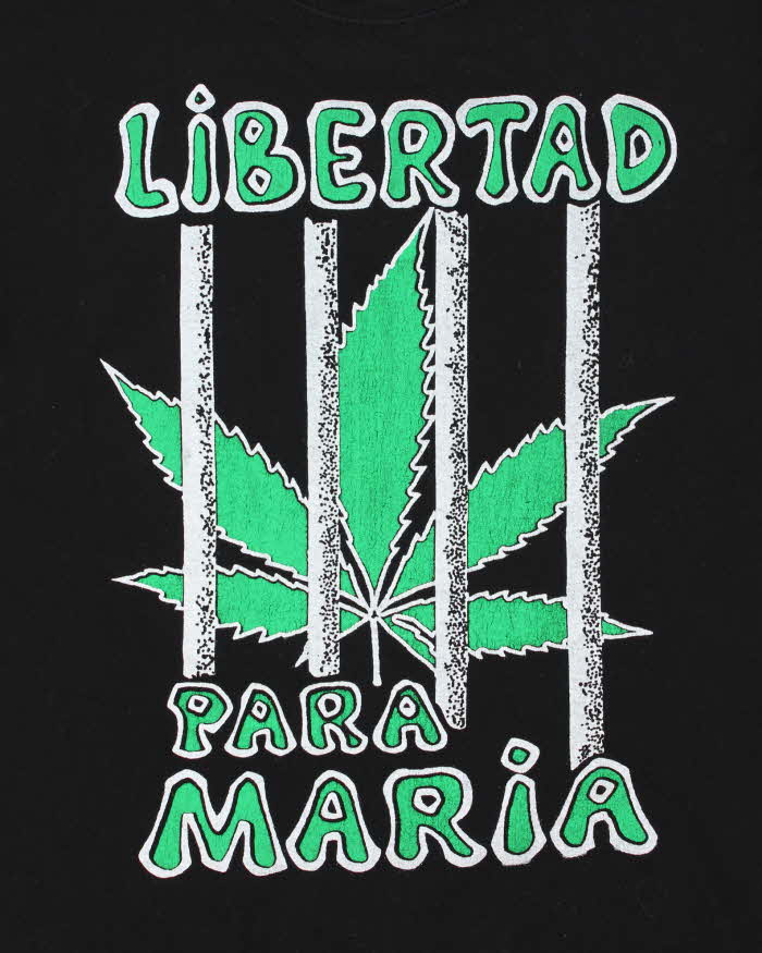 Vintage 1990s Freedom 4 Marijuana Heavyweight Crewneck T-Shirt - L