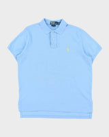 Vintage Polo Ralph Lauren Sky Blue Custom Fit Short Sleeve Polo Shirt - L