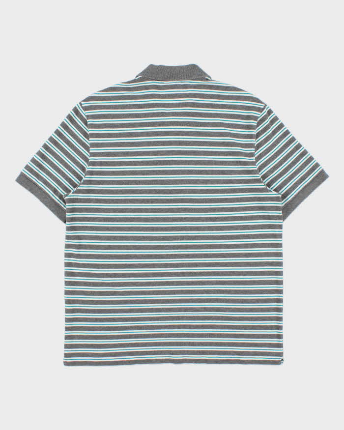 Vintage Y2K 00s Lacoste Striped Classic Croc Short Sleeve Polo Shirt - L