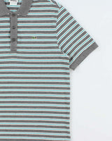 Vintage Y2K 00s Lacoste Striped Classic Croc Short Sleeve Polo Shirt - L