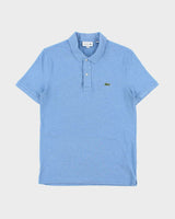 Vintage Lacoste Marl Blue Classic Croc Slim Fit Short Sleeve Polo Shirt - M