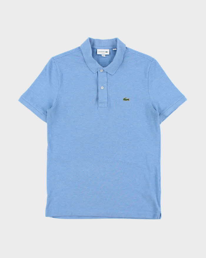 Vintage Lacoste Marl Blue Classic Croc Slim Fit Short Sleeve Polo Shirt - M