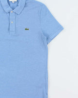Vintage Lacoste Marl Blue Classic Croc Slim Fit Short Sleeve Polo Shirt - M