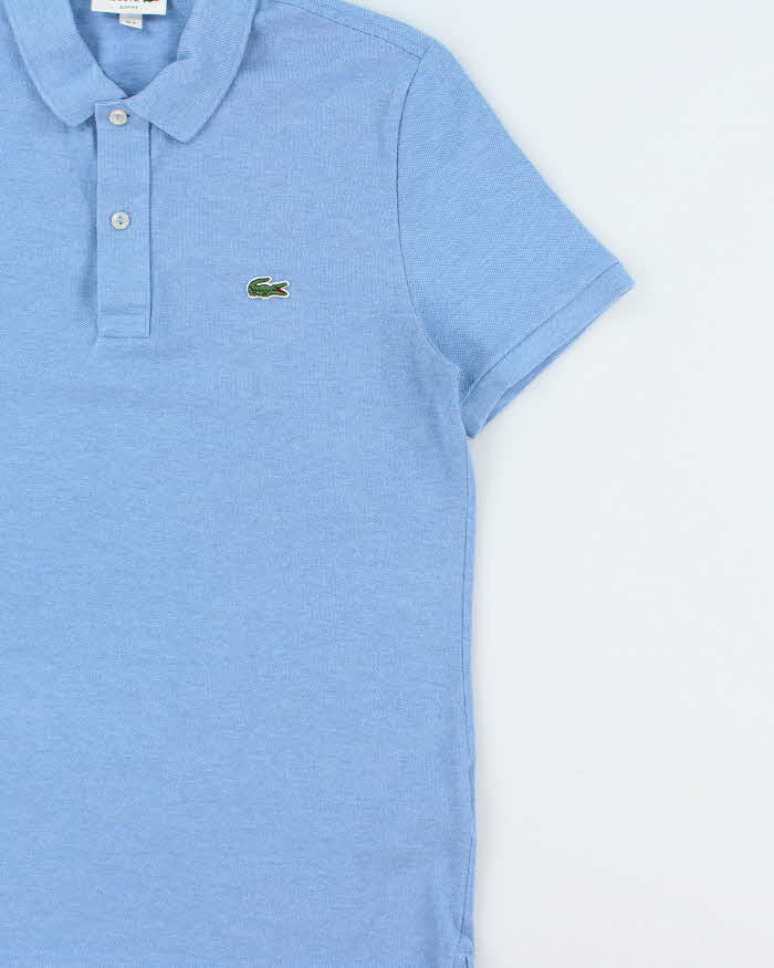 Vintage Lacoste Marl Blue Classic Croc Slim Fit Short Sleeve Polo Shirt - M