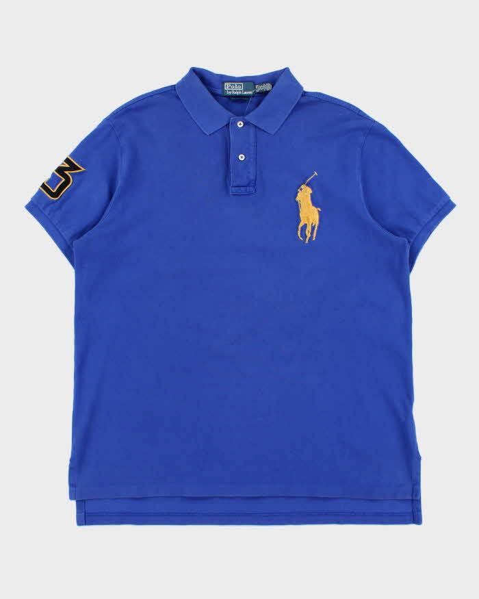 Vintage Y2K 00s Polo Ralph Lauren Big Pony #3 Custom Fit Short Sleeve Polo Shirt - XL