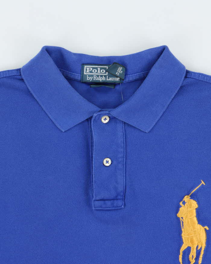 Vintage Y2K 00s Polo Ralph Lauren Big Pony #3 Custom Fit Short Sleeve Polo Shirt - XL