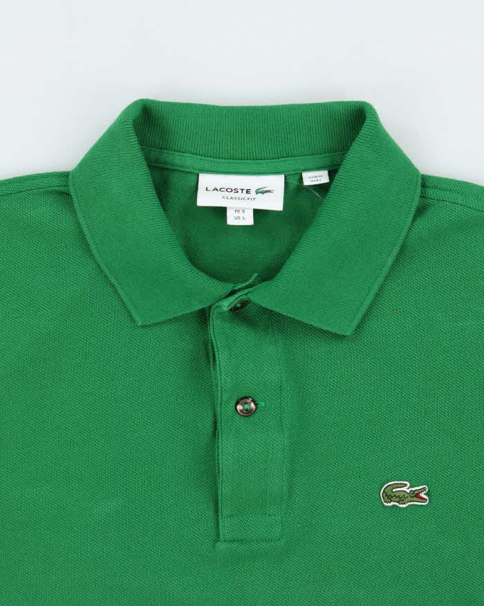 Vintage Lacoste Sea Green Classic Fit Croc Short Sleeve Polo Shirt - L