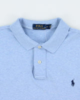 Vintage Polo Ralph Lauren Marl Sky Blue Classic Short Sleeve Polo Shirt - L