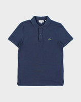 Vintage Lacoste Navy Marl Classic Croc Slim Fit Short Sleeve Polo Shirt - M