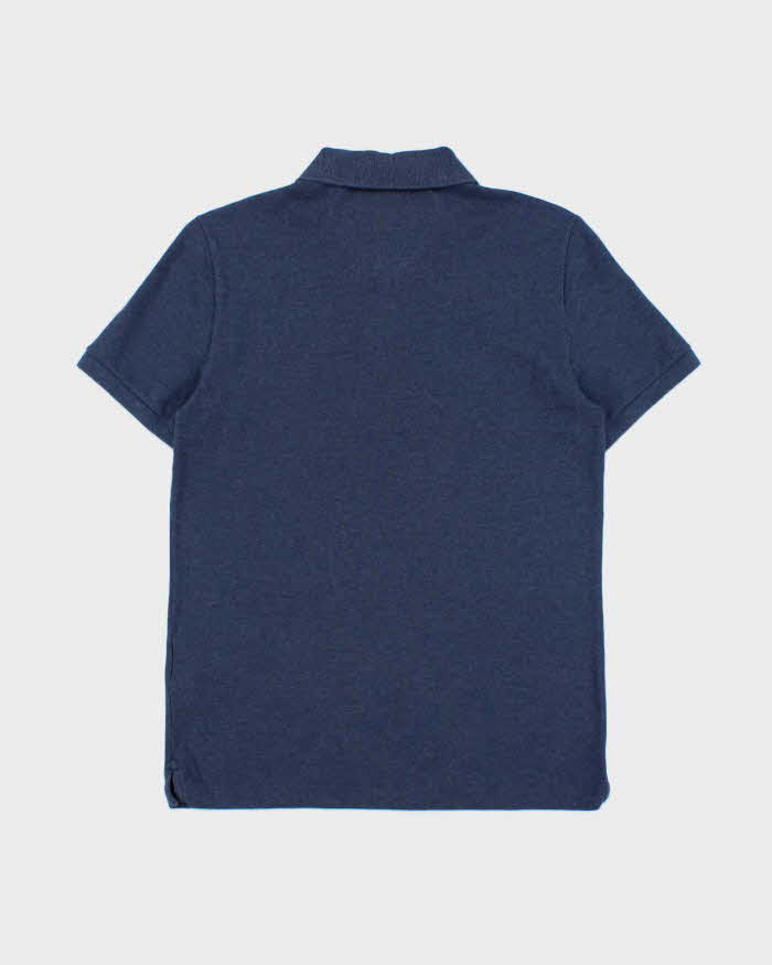 Vintage Lacoste Navy Marl Classic Croc Slim Fit Short Sleeve Polo Shirt - M