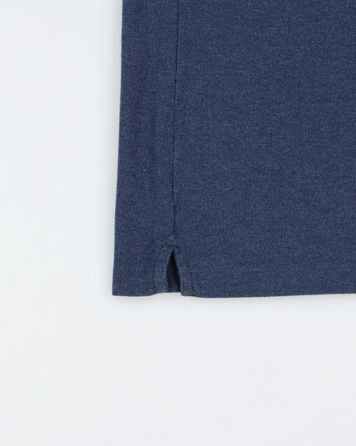 Vintage Lacoste Navy Marl Classic Croc Slim Fit Short Sleeve Polo Shirt - M