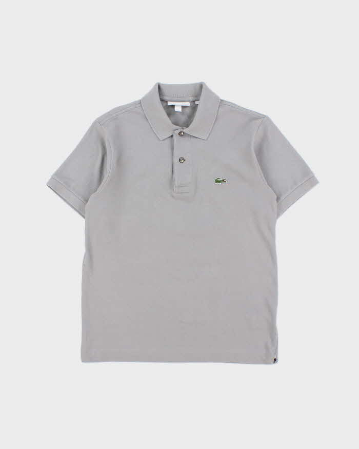 Vintage Lacoste Moon Grey Classic Fit Croc Short Sleeve Polo Shirt - S