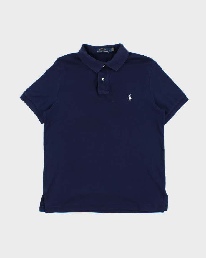 Vintage Polo Ralph Lauren Navy Classic Short Sleeve Polo Shirt - M