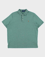 Vintage Polo Ralph Lauren Sage Green Marl Classic Fit Short Sleeve Polo Shirt - L