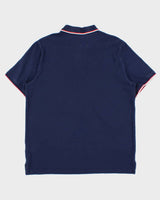 Vintage Polo Ralph Lauren Navy Stripe Trim Classic Fit Short Sleeve Polo Shirt - L