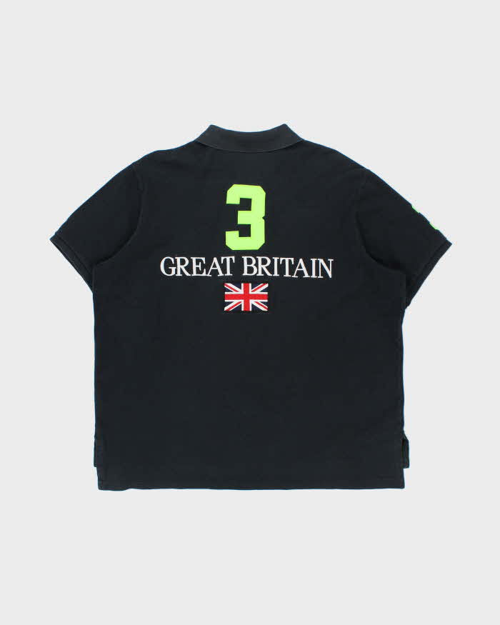 Vintage Y2K 00s Polo Ralph Lauren Big Pony Great Britain Custom Fit Short Sleeve Polo Shirt - XXL