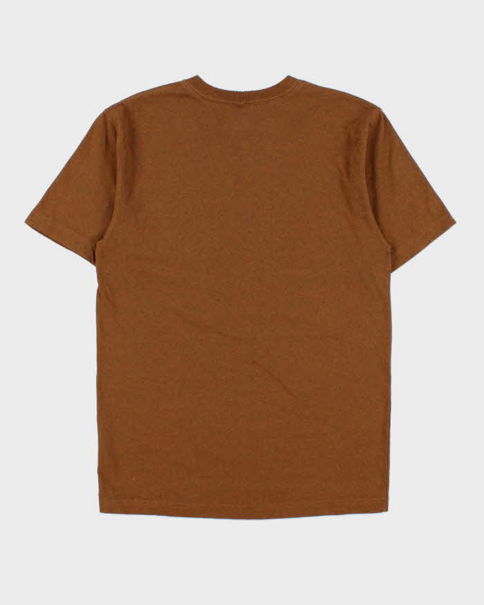 Vintage Carhartt Brown Marl Heavyweight Loose Fit Crewneck Pocket T-Shirt - S
