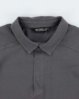 Vintage Arc'teryx Slate Grey 'Captive' Long Sleeve Polo Shirt - M