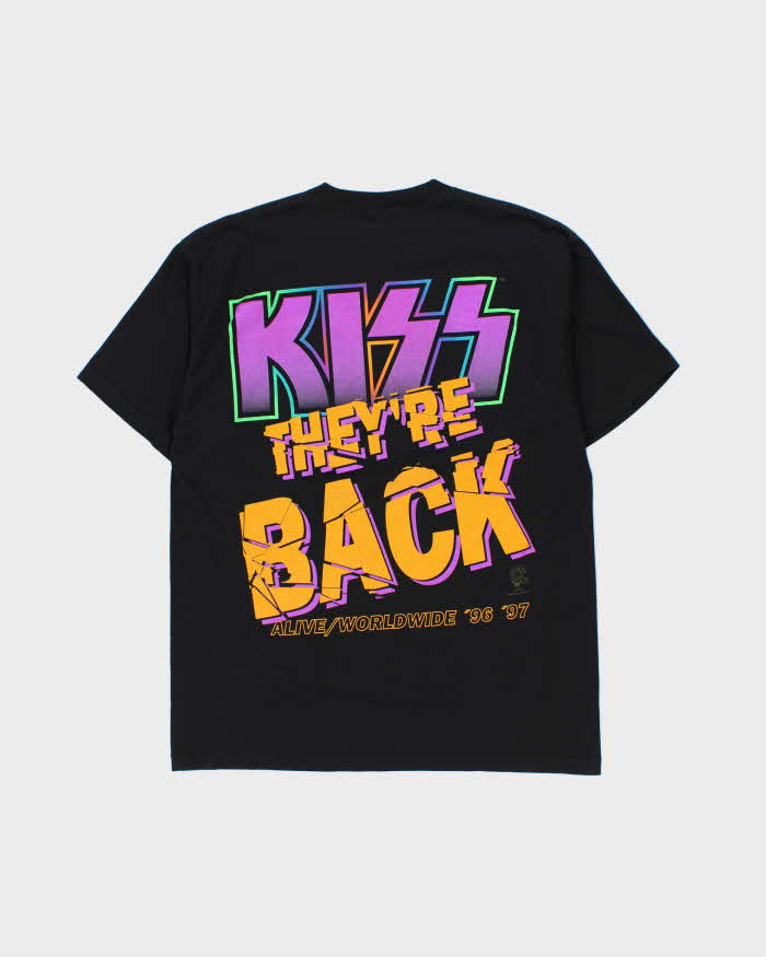 Vintage KISS 'Alive' Worldwide 1996 '97 Tour Heavyweight Murina Made In USA Crewneck T-Shirt - XL