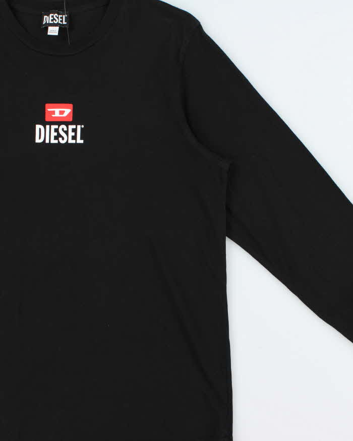 Vintage Diesel Classic Logo Slim Fit Crewneck Long Sleeve T-Shirt - M
