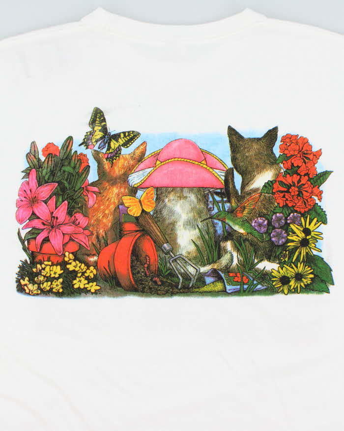 Vintage 1990s Kitty Cat Heavyweight Sogo Crewneck T-Shirt - L