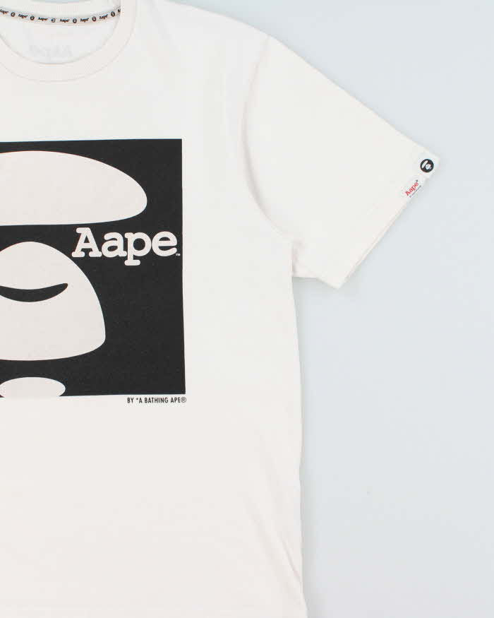 Vintage Aape By A Bathing Ape Heavyweight Box Logo Crewneck T-Shirt - M