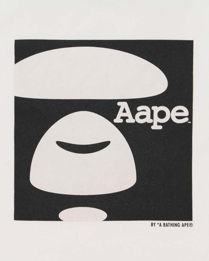 Vintage Aape By A Bathing Ape Heavyweight Box Logo Crewneck T-Shirt - M