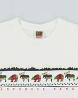 Vintage 1990s Vancouver Canada Heavyweight Crewneck T-Shirt - M