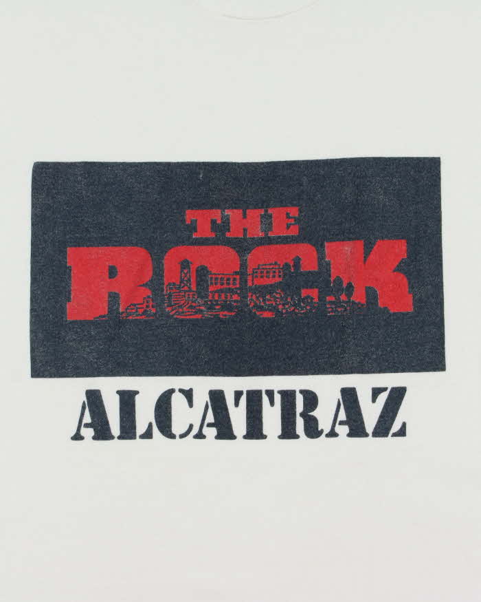 Vintage 1990s The Rock Alcatraz State Penitentiary Heavyweight Made In USA Single Stitch Crewneck T-Shirt - L