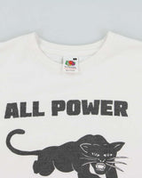 Vintage Y2K 00s Black Panther Party All Power To The People Heavyweight Crewneck T-Shirt - S