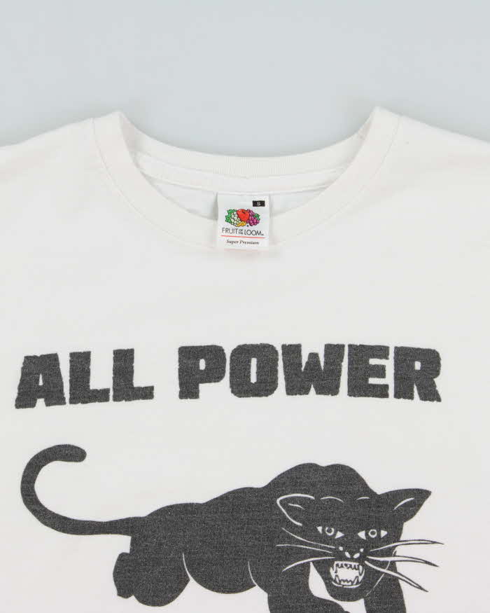 Vintage Y2K 00s Black Panther Party All Power To The People Heavyweight Crewneck T-Shirt - S