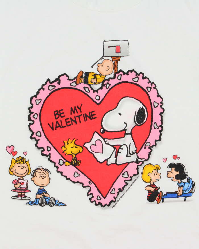 Vintage 2003 Peanuts 'Snoopy Be My Valentine' Delta Pro Heavyweight Crewneck T-Shirt - M