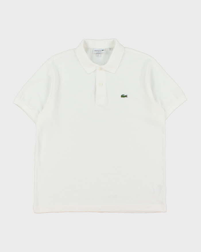 Vintage Lacoste White Classic Fit Short Sleeve Polo Shirt - L