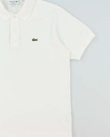 Vintage Lacoste White Classic Fit Short Sleeve Polo Shirt - L