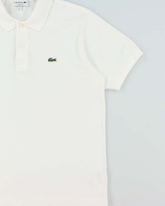 Vintage Lacoste White Classic Fit Short Sleeve Polo Shirt - L