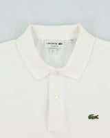 Vintage Lacoste White Classic Fit Short Sleeve Polo Shirt - L