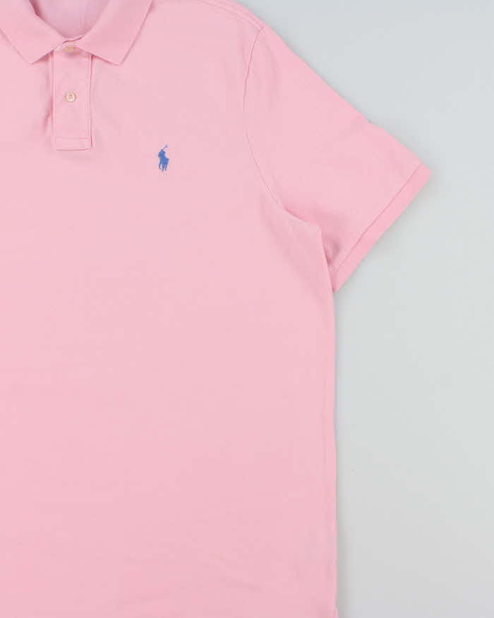 Vintage Polo Ralph Lauren Baby Pink Classic Fit Short Sleeve Polo Shirt - XL