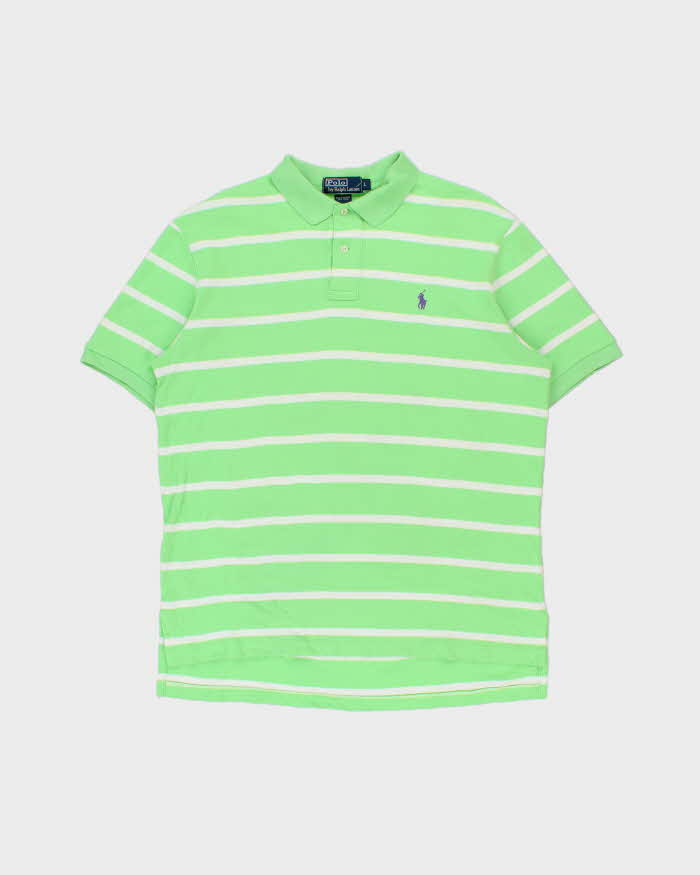 Vintage Y2K 00s Polo Ralph Lauren Classic Striped Short Sleeve Polo Shirt - L