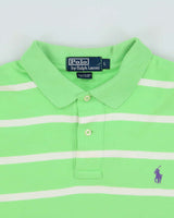 Vintage Y2K 00s Polo Ralph Lauren Classic Striped Short Sleeve Polo Shirt - L