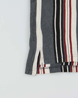 Vintage 1990s Huy Oxford Heavyweight Striped Short Sleeve Polo Shirt - L