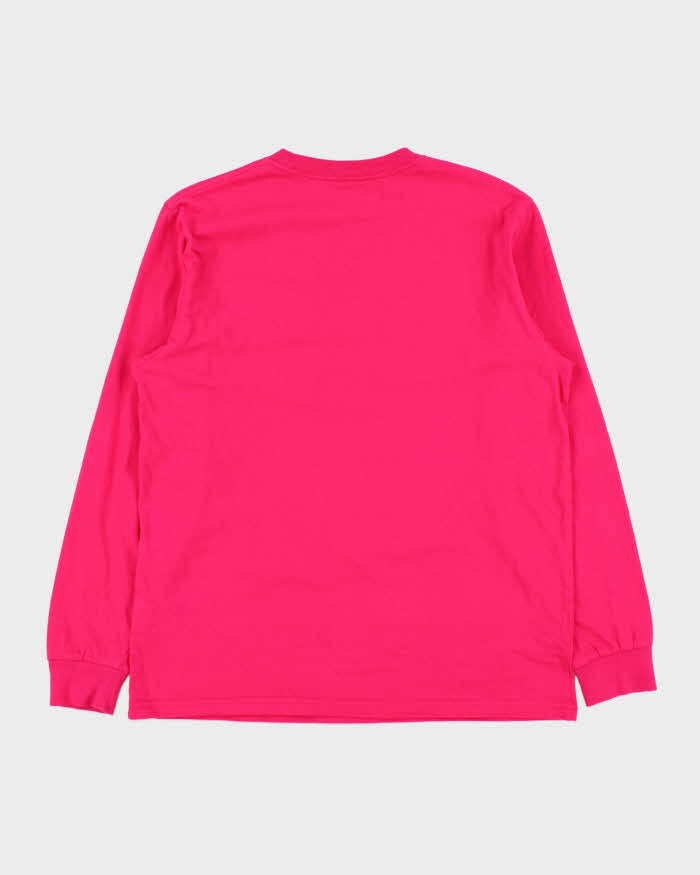 Vintage Carhartt WIP Hot Pink Midweight Long Sleeve Crewneck Pocket Shirt - M