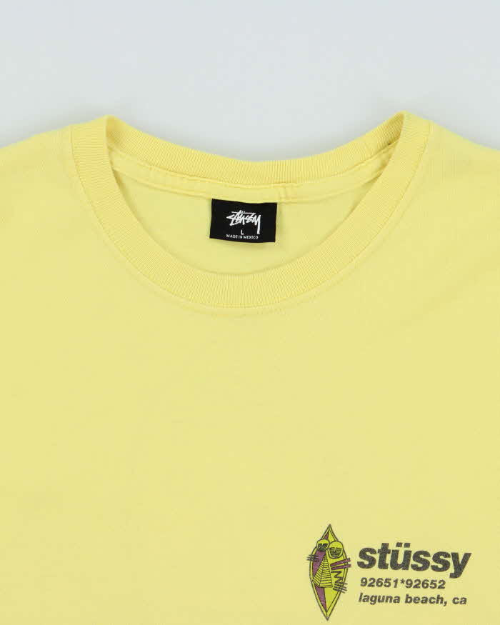 Vintage Stussy Laguna Beach California Heavyweight Crewneck T-Shirt - L
