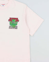 Vintage 1994 Alabama Lucky 13 Baby Pink Heavyweight Sof Tee Made In USA Single Stitch Cropped Crewneck T-Shirt - L