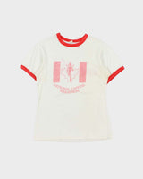 Vintage 1970s Adidas Originals National Capital Marathon Made In Canada Single Stitch Crewneck Ringer T-Shirt - M