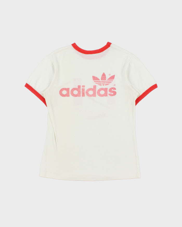 Vintage 1970s Adidas Originals National Capital Marathon Made In Canada Single Stitch Crewneck Ringer T-Shirt - M