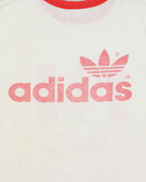 Vintage 1970s Adidas Originals National Capital Marathon Made In Canada Single Stitch Crewneck Ringer T-Shirt - M