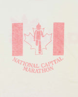 Vintage 1970s Adidas Originals National Capital Marathon Made In Canada Single Stitch Crewneck Ringer T-Shirt - M